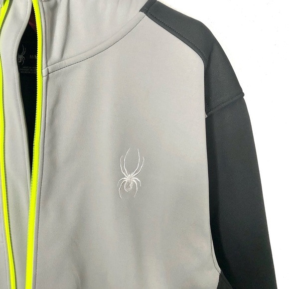 NEW Spyder HydroWeb Softshell Gray Hooded Jacket - Picture 4 of 5
